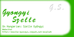 gyongyi szelle business card