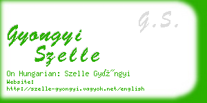 gyongyi szelle business card